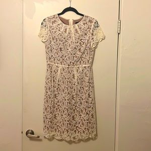 white lace cocktail dress